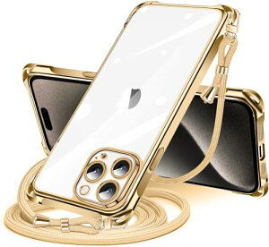 iPhone 15 Pro Max �P�[�X �N���A �V�����_�[ iPhone15pro max �X�}�z�P�[�X �A�C�t�H��15ProMax �J�o�[ ���|�� �΂߂��� ���� ���^ �y�� TPU �R�t�� �΂߂��� �D��X�g���b�v�t�� �l�b�N�X�g���b�v �V����