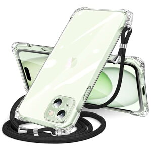 iPhone 15 Plus �P�[�X �N���A �V�����_�[ iPhone15plus �X�}�z�P�[�X �A�C�t�H��15Plus �J�o�[ ���|�� �΂߂��� ���� ���^ �y�� TPU�g�уP�[�X �R�t�� �΂߂��� �D��X�g���b�v�t�� �l�b�N�X�g���b�v 