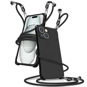iPhone15 �P�[�X �V�����_�[ �V���R�� iphone 15 �X�}�z�P�[�X �A�C�t�H��15 �J�o�[ �ϏՌ� ���|�� �΂߂��� �R�t�� �΂߂��� �D��X�g���b�v�t�� ���������\ ���O���\ ���t���h�~ �}�b�g��
