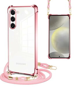 Galaxy S24 5G �P�[�X �N���A Galaxy S25 5G �ϏՌ� �M�����N�V�[ S24 / S25 �J�o�[�V�����_�[ SC-51E SCG25 �X�}�z�P�[�X ���|�� �΂߂��� �؍� ���� TPU ���^ �y�� �R�t�� �D��X�g���b�v�t�� �l�b�N ���O
