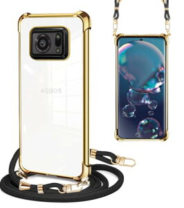 AQUOS R6 �P�[�X �N���A �V�����_�[�ϏՌ��J�o�[ �X�g���b�v AQUOS SH-51B A101SH �X�}�z�P�[�X aquos r6 �T���X�� ���|�� �΂߂��� ��|���P�[�X���� TPU �X�g���b�v�t�� ���^ �y�� �R�t�� ���O���\