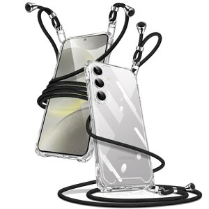 Galaxy S24 5G �P�[�X �N���A �M�����N�V�[S24 �X�}�z�P�[�X SC-51E SCG25 �J�o�[ ���|�� �΂߂��� ���� ���^ �y�� TPU+PC �R�t�� �΂߂��� �D��X�g���b�v�t�� ���������\ ���O���\ �����h�~ ��