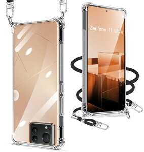 Zenfone 11 Ultra �P�[�X �N���A �V�����_�[ �[���t�H��11 �E���g�� �ϏՌ� �S�ʕی� �J�o�[ �X�g���b�v�t�� ���߉\ �X�}�z�P�[�X ���|�� �΂߂��� �R�t�� ���^ �y�� ���O���\ �����h�~ [��