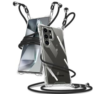 Galaxy S24 Ultra 5G �P�[�X �N���A �V�����_�[ �M�����N�V�[S24 ultra �X�}�z�P�[�X SC-52E SCG26 �J�o�[ ���|�� �΂߂��� ���� ���^ �y�� TPU+PC �R�t�� �΂߂��� �D��X�g���b�v�t�� ���������\ ���O