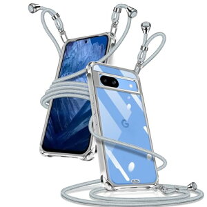 Google Pixel 8a �P�[�X �N���A �V�����_�[ Google Pixel 8a �X�}�z�P�[�X �g�уX�g���b�v �s�N�Z��8a �J�o�[ ���|�� �΂߂��� ���� ���^ �y�� TPU �R�t�� �΂߂��� �D��X�g���b�v�t�� ���������\ ��