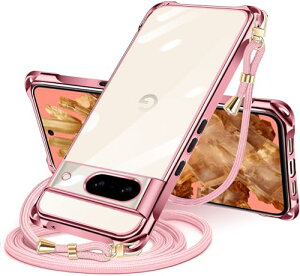Google Pixel 8a �P�[�X �N���A �V�����_�[ pixel8a �X�}�z�P�[�X �s�N�Z�� 8A �J�o�[ ���|�� �΂߂��� ���� ���^ �y�� TPU �R�t�� �΂߂��� �D��X�g���b�v�t�� �l�b�N�X�g���b�v �V�����_�[ �P�[�X 