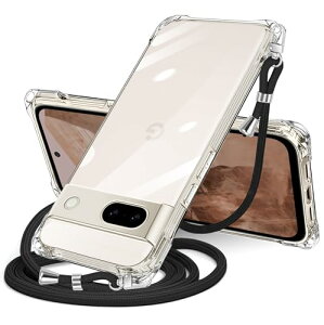Google Pixel 8a �P�[�X �N���A �V�����_�[ pixel8a �X�}�z�P�[�X �s�N�Z�� 8A �J�o�[ ���|�� �΂߂��� ���� ���^ �y�� TPU �R�t�� �΂߂��� �D��X�g���b�v�t�� �l�b�N�X�g���b�v �V�����_�[ �P�[�X 