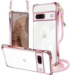 Google Pixel 8a �P�[�X �N���A �l�b�N �V�����_�[ pixel 8a �ϏՌ� �s�N�Z��8a �X�}�z�P�[�X ���|�� �΂߂��� ��|�� �J�o�[ ���b�L���H ���� TPU ���y�^ �X�g���b�v�t�� �l�b�N�X�g���b�v �V�����_