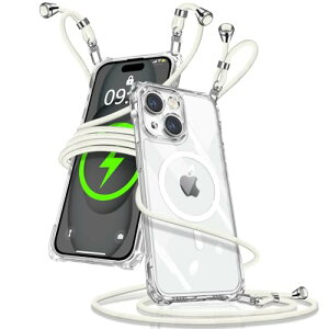 iPhone 15 Plus �P�[�X �N���A �V�����_�[ MagSafe iPhone15 Plus �X�}�z�P�[�X �g�уX�g���b�v �}�O�Z�[�t�A�C�t�H��15 Plus �J�o�[ ���|�� �΂߂��� ���� TPU �R�t�� �D��X�g���b�v�t�� ���������\ ��