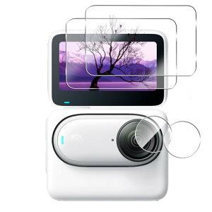 Insta360 Go 3S �K���X�t�B���� 2�� + �����Y�t�B���� 2�� �\�ʍd�x9H insta360 Go3S �t�B���� �����K���X �t�� �ی�t�B���� �����ߗ� ��U�h�~ 3D �����x�^�b�` �C�A�h�~ �ώw�� ������ ���E���h�G�b