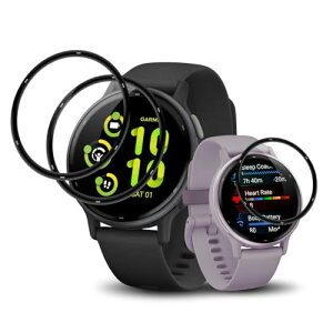 GARMIN (�K�[�~��) vivoactive5 �t�B���� vivoactive5 �ی�t�B���� �J�o�[ �P�[�X �L�Y�C���@�\ �_�炩�� PMMA�f�ލ̗p �Y�f�@�� 3D�Ȗ� �����ߗ� �����x�^�b�` �C�A�h�~ �ȒP�\��t�� GARMIN vivoactive5 �X