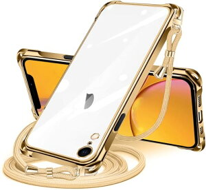 iPhone XR �P�[�X �N���A �V�����_�[ iphone xr �X�}�z�P�[�X �A�C�t�H��XR �J�o�[ ���|�� �΂߂��� ���� TPU ���^ �y�� �ϏՌ� �R�t�� �΂߂��� �D��X�g���b�v�t�� �l�b�N�X�g���b�v �V�����_�[ �P