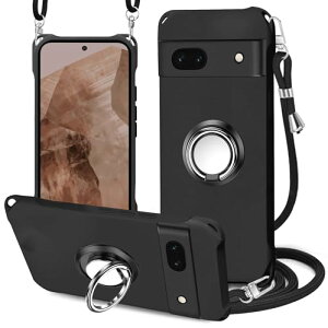 Google Pixel 8a �P�[�X �\���b�h�J���[ �l�b�N �����O�t�� �V�����_�[ TPU pixel 8a �ϏՌ� �s�N�Z��8a �X�}�z�P�[�X ���|�� �΂߂��� �X�g���b�v�t�� �� �y�^ �R�t�� �l�b�N�X�g���b�v �V�����_�[ 