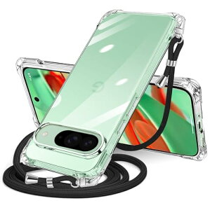 Google Pixel 9 / Pixel 9 Pro �P�[�X �N���A �V�����_�[ pixel9 / 9pro �X�}�z�P�[�X �s�N�Z�� 9 �J�o�[ ���|�� �΂߂��� ���� ���^ �y�� TPU �R�t�� �΂߂��� �D��X�g���b�v�t�� �l�b�N�X�g���b�v �V����