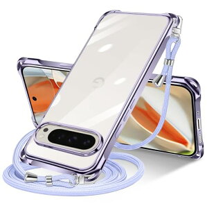Google Pixel 9 Pro XL �P�[�X �N���A �V�����_�[ pixel9pro xl �X�}�z�P�[�X �s�N�Z�� 9ProXL �J�o�[ ���|�� �΂߂��� ���� ���^ �y�� TPU �R�t�� �΂߂��� �D��X�g���b�v�t�� �l�b�N�X�g���b�v �V�����_