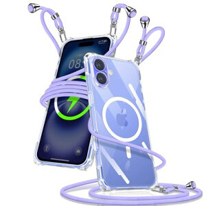 iPhone 16 Plus �P�[�X �N���A �V�����_�[ MagSafe iPhone16 Plus �X�}�z�P�[�X �g�уX�g���b�v �}�O�Z�[�t�A�C�t�H��16 Plus �J�o�[ ���|�� �΂߂��� ���� TPU �R�t�� �D��X�g���b�v�t�� ���������\ ��
