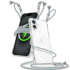 iPhone 16 Plus �P�[�X �N���A �V�����_�[ MagSafe iPhone16 Plus �X�}�z�P�[�X �g�уX�g���b�v �}�O�Z�[�t�A�C�t�H��16 Plus �J�o�[ ���|�� �΂߂��� ���� TPU �R�t�� �D��X�g���b�v�t�� ���������\ ��