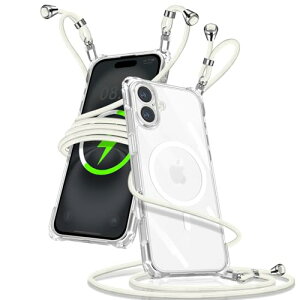 iPhone 16 Plus �P�[�X �N���A �V�����_�[ MagSafe iPhone16 Plus �X�}�z�P�[�X �g�уX�g���b�v �}�O�Z�[�t�A�C�t�H��16 Plus �J�o�[ ���|�� �΂߂��� ���� TPU �R�t�� �D��X�g���b�v�t�� ���������\ ��