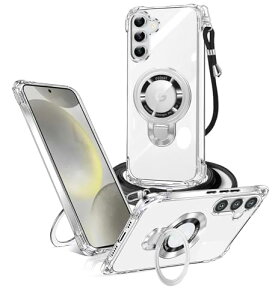 Galaxy s24 �P�[�X �N���A SCG25 SC-51E �P�[�X�����O�t�� MagSafe�V�����_�[ SM-S921Q �ϏՌ� �T���X�� �M�����N�V�[ S24 �Ή��J�o�[ ���C�����X�[�d �}�O�l�b�g���� ���߉\ �ی�\�t�g ���O�� ���^ 