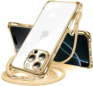 iPhone 16 Pro Max �P�[�X �N���A �V�����_�[ iPhone16pro max �X�}�z�P�[�X �A�C�t�H��16ProMax �J�o�[ ���|�� �΂߂��� ���� TPU ���^ �y�� �ϏՌ� �R�t�� �΂߂��� �D��X�g���b�v�t�� �l�b�N�X�g���b�v