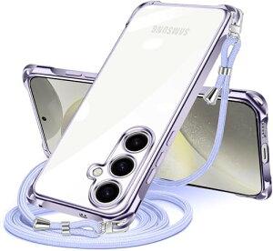 Galaxy S24 �P�[�X �N���A �V�����_�[ SC-51E SCG25 �X�}�z�P�[�X �M�����N�V�[ s24 �J�o�[ ���|�� �΂߂��� ���� TPU ���^ �ϏՌ� �R�t�� �΂߂��� �D��X�g���b�v�t�� �l�b�N�X�g���b�v �V�����_�[ 