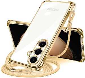 Galaxy S23 FE �P�[�X �N���A �V�����_�[ SCG24 �X�}�z�P�[�X �M�����N�V�[ s23fe �J�o�[ ���|�� �΂߂��� ���� TPU ���^ �ϏՌ� �R�t�� �΂߂��� �D��X�g���b�v�t�� �l�b�N�X�g���b�v �V�����_�[ �P