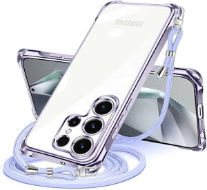 Galaxy S24 Ultra �P�[�X �N���A �V�����_�[ SC-52E SCG26 �X�}�z�P�[�X �M�����N�V�[ s24ultra �J�o�[ ���|�� �΂߂��� ���� TPU ���^ �ϏՌ� �R�t�� �΂߂��� �D��X�g���b�v�t�� �l�b�N�X�g���b�v �V��