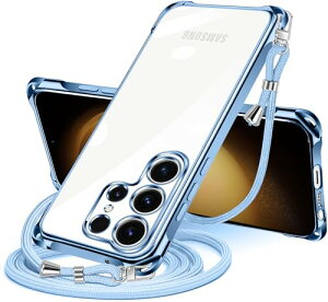 Galaxy S23 Ultra �P�[�X �N���A �V�����_�[ SC-52D SCG20 �X�}�z�P�[�X �M�����N�V�[ s23ultra �J�o�[ ���|�� �΂߂��� ���� TPU ���^ �ϏՌ� �R�t�� �΂߂��� �D��X�g���b�v�t�� �l�b�N�X�g���b�v �V��