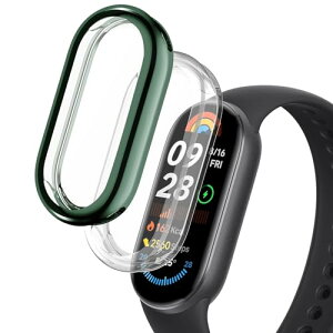 Xiaomi Smart Band 9 �J�o�[ �P�[�X TPU �S�ʕی� �ϏՌ� �����^ �y�� �ی�P�[�X�J�o�[ (�O���[�� / ����)