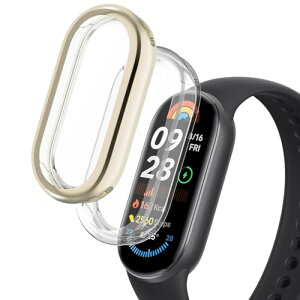 Xiaomi Smart Band 9 �J�o�[ TPU �P�[�X �S�ʕی� �ϏՌ� �����^ �y�� �ی�P�[�X�J�o�[ (���C�g�S�[���h / ����)
