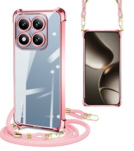 Xiaomi 14T Pro �P�[�X �N���A �V�����_�[�X�g���b�v xiaomi 14t pro �X�}�z�P�[�X �ϏՌ� ���|�� ��|�� �V���I�~ 14T Pro �P�[�X ���� TPU �X�g���b�v�t�� �R�t�� �΂߂��� �D�� �l�b�N�X ���O���\ 
