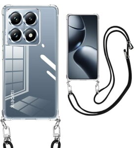 Xiaomi 14T �P�[�X �N���A �V�����_�[ xiaomi 14t �X�}�z�P�[�X ���� TPU �V���I�~ 14T �J�o�[ �ϏՌ� �΂߂��� �D��X�g���b�v�t�� �X�}�[�g�t�H�� �l�b�N ���߉\�� ���|�� �V�����_�[ �N���X�{�f