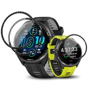 Garmin Forerunner 965 �t�B���� �K�[�~�� Forerunner 965 �ی�t�B���� �J�o�[ �P�[�X �L�Y�C���@�\ �_�炩�� PMMA�f�ލ̗p �Y�f�@�� 3D�Ȗ� �����ߗ� �����x�^�b�` �C�A�h�~ �ȒP�\��t�� garmin 965 �X�}