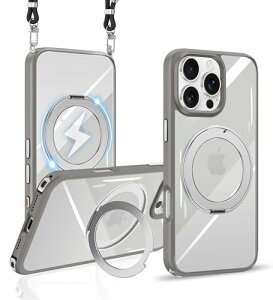 iPhone 16 Pro �P�[�X �V�����_�[ �N���A ���� MagSafe�}�O�Z�[�t ���C�����X�[�d �����O�t�� �X�^���h�@�\ �}�O�l�b�g���� �X�}�z�P�[�X �A�C�t�H�� 16�v�� �P�[�X �V���R�� TPU ���߉\ �X�g���b