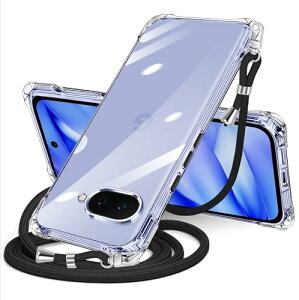 Google Pixel 9a �P�[�X �N���A �V�����_�[ pixel9a �X�}�z�P�[�X �s�N�Z�� 9A �J�o�[ ���|�� �΂߂��� �ϏՌ� ���� ���^ �y�� TPU �R�t�� �΂߂��� �D��X�g���b�v�t�� �l�b�N�X�g���b�v �V�����_�[ 