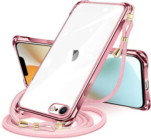 iPhone 17e �P�[�X �N���A �V�����_�[ iPhone 16e �X�}�z�P�[�X �A�C�t�H��16e �J�o�[ ���|�� �΂߂��� ���� TPU ���^ �y�� �ϏՌ� �R�t�� �΂߂��� �D��X�g���b�v�t�� �l�b�N�X�g���b�v �V�����_�[ 