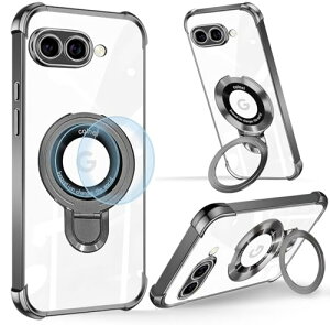 Google Pixel 9a �P�[�X �N���A �����O�t�� �V���R�� �s�N�Z��9A �J�o�[ MagSafe�ϏՌ� �V�^�؍� �P�[�X pixel 9a �X�}�z�P�[�X TPU ���� ���C�A���X�[�d ���^ �y�� �ԍڃz���_�[ ���� �}�O�l�b�g���� ��