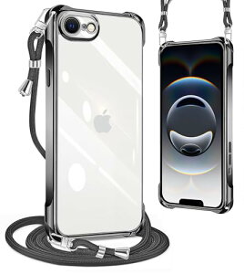 iPhone 17e iPhone 16e �P�[�X �N���A �A�C�t�H��17e 16e �V�����_�[ �l�b�N�X�g���b�v�t�� ��4���� SE4 �ϏՌ� ���� TPU ���^ �y�� �R�t�� �΂߂��� 2WAY ���߉\ ��������