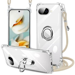Google Pixel 9a �P�[�X �N���A �l�b�N �����O�t�� �V�����_�[ pixel 9a �ϏՌ� �s�N�Z��9a �X�}�z�P�[�X ���|�� �΂߂��� ���� TPU �X�g���b�v�t�� ���^ �y�� �R�t�� �l�b�N�X�g���b�v �V�����_�[ ��
