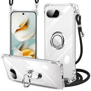 Google Pixel 9a �P�[�X �N���A �l�b�N �����O�t�� �V�����_�[ pixel 9a �ϏՌ� �s�N�Z��9a �X�}�z�P�[�X ���|�� �΂߂��� ���� TPU �X�g���b�v�t�� ���^ �y�� �R�t�� �l�b�N�X�g���b�v �V�����_�[ ��