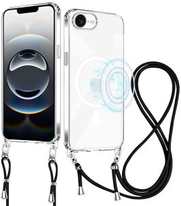 iPhone 17e �P�[�X �N���A �V�����_�[ MagSafe iPhone 16e �X�}�z�P�[�X ���C�����X�[�d �A�C�t�H��16e �J�o�[ ���|�� �΂߂��� PC+TPU 2�d�\�� ���� ���^ �y�� �ϏՌ� ���������\ ���O���\ �l�b�N