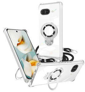 Google Pixel 9A �P�[�X �N���A �����O�t�� MagSafe�V�����_�[ pixel 9a �ϏՌ� �s�N�Z��9a �X�}�z�P�[�X ���C�����X�[�d �}�O�l�b�g���� ���߉\ �ی�\�t�g ���O�� ���^ TPU ������ ��|�� �R�t��