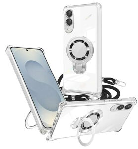 Galaxy S25 edge 5G �P�[�X �N���A �����O�t�� MagSafe�V�����_�[ �M�����N�V�[ s25 edge �ϏՌ� galaxy s25 edge �J�o�[ ���C�����X�[�d �}�O�l�b�g���� ���߉\ �ی�\�t�g ���O�� ���^ TPU ������ ��|