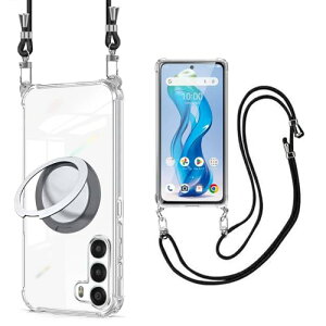 ZTE Nubia S 5G �P�[�X �N���A �����O�t�� �V�����_�[ A403ZT �P�[�X �X�^���h�@�\ 360°��] TPU ���� �ϏՌ� Nubia S 5G �J�o�[ ���|�� �΂߂��� ��|�� �R�t�� �΂߂��� �D��X�g���b�v�t�� �l�b�N�X�g