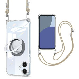 Galaxy A25 5G �P�[�X �N���A �����O�t�� �V�����_�[ �M�����N�V�[a25 �P�[�X MagSafeSC-53F SCG33 �c����TPU ���� �ϏՌ� galaxy a25 �J�o�[ ���|�� �΂߂��� ��|�� �X�^���h�@�\ 360°��] �c�����R�t�� ��