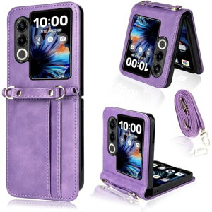 ZTE nubia Flip 2 5G �P�[�X �蒠�^ �V�����_�[ A404ZT �J�o�[ zte nubia flip2 �X�}�z�P�[�X �J�[�h���[ �P�[�X ���|�� �΂߂��� �ϏՌ� ���^ �y�� �R�t�� �΂߂��� �D��X�g���b�v�t�� �l�b�N�X�g���b�v