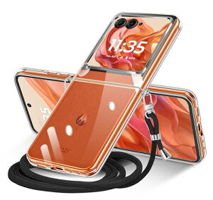 Moto Razr 50 / Razr 50S / Razr 60 �P�[�X �N���A �V�����_�[ Motorola Razr 50d M-51E �X�}�z�P�[�X ���g���[�� Razr50 �J�o�[ ���|�� �΂߂��� ���� TPU �ϏՌ� ���^ �y�� �R�t�� �΂߂��� �D��X�g���b�v�t�� 