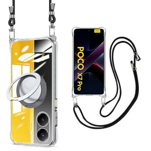 Xiaomi POCO X7 Pro �P�[�X �N���A �����O�t�� �V�����_�[ Mi poco x7 pro 5g �P�[�X �c����TPU ���� �ϏՌ� Redmi Turbo4 �J�o�[ ���|�� �΂߂��� ��|�� �X�^���h�@�\ 360°��] �c�����R�t�� �΂߂��� �D��