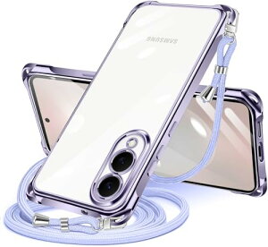 Galaxy S25 Edge �P�[�X �N���A �V�����_�[ galaxy s25 edge �X�}�z�P�[�X �M�����N�V�[ s25�G�b�W �J�o�[ ���|�� �΂߂��� ���� TPU ���^ �ϏՌ� �R�t�� �΂߂��� �D��X�g���b�v�t�� �l�b�N�X�g���b�v 