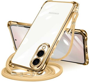 Galaxy S25 Edge �P�[�X �N���A �V�����_�[ galaxy s25 edge �X�}�z�P�[�X �M�����N�V�[ s25�G�b�W �J�o�[ ���|�� �΂߂��� ���� TPU ���^ �ϏՌ� �R�t�� �΂߂��� �D��X�g���b�v�t�� �l�b�N�X�g���b�v 
